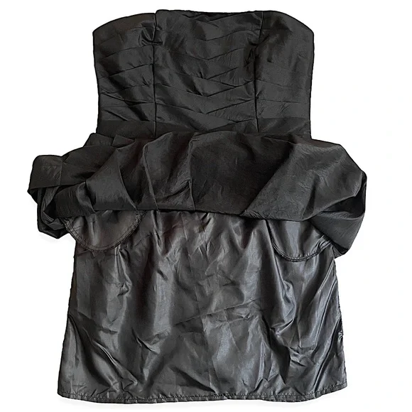 Aqua Strapless Black Bubble Dress with Pockets Size Large - Picture 9 of 12